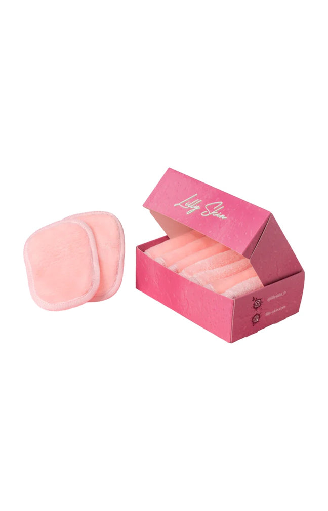 Disques démaquillants réutilisables XL - Rose poudré - 7 unités