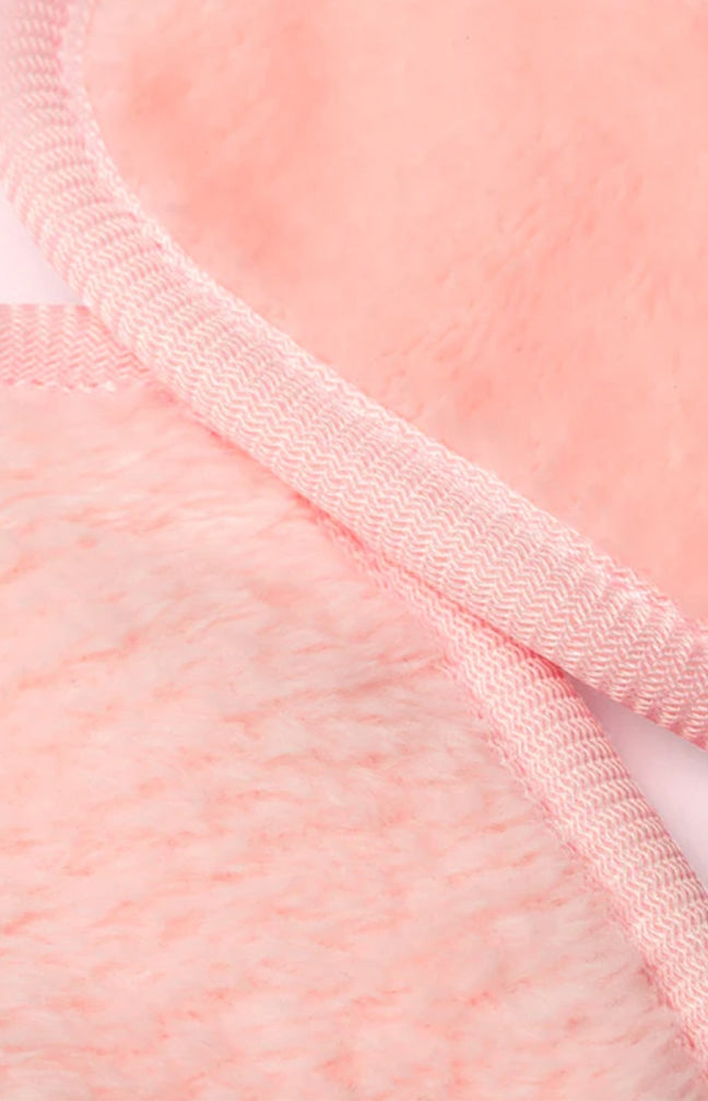 Disques démaquillants réutilisables XL - Rose poudré - 7 unités