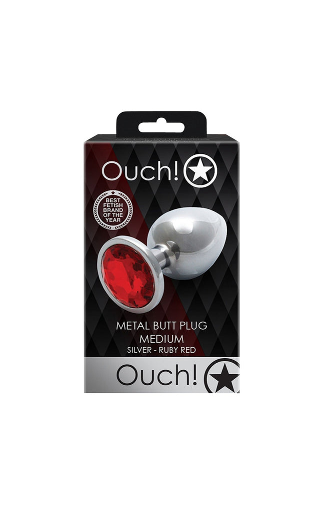 Plug anal - Argenté & rouge