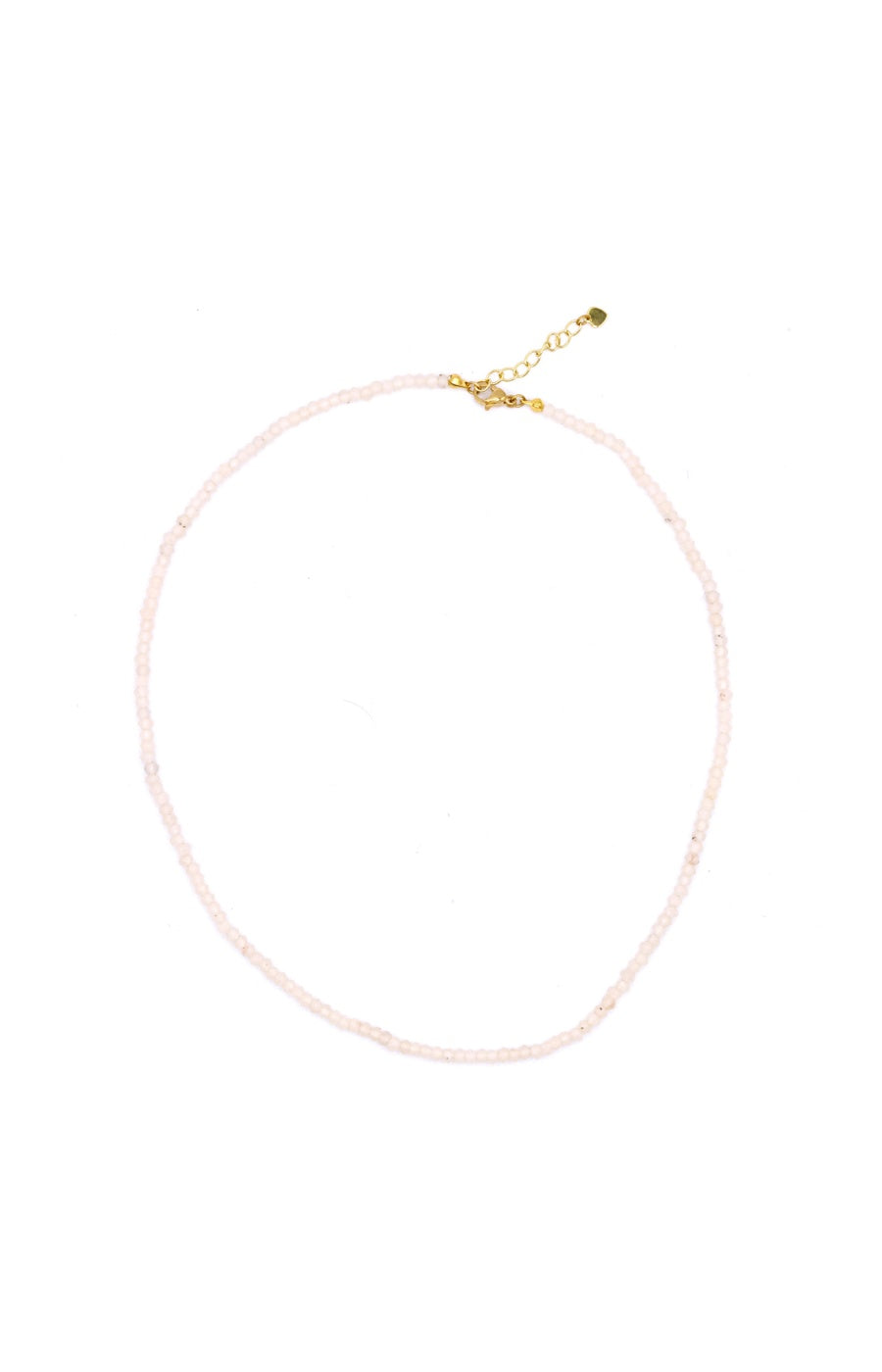 Collier Eléa - Laiton doré & jade blanche