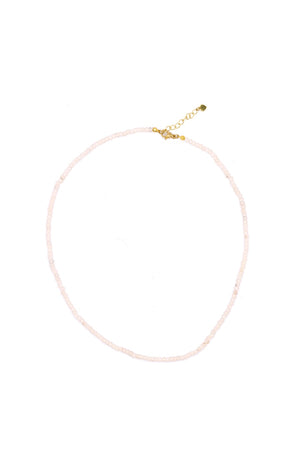 Collier Eléa - Laiton doré & jade blanche