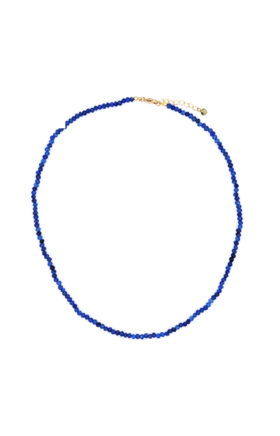 Collier Eléa - Laiton doré & jade bleue