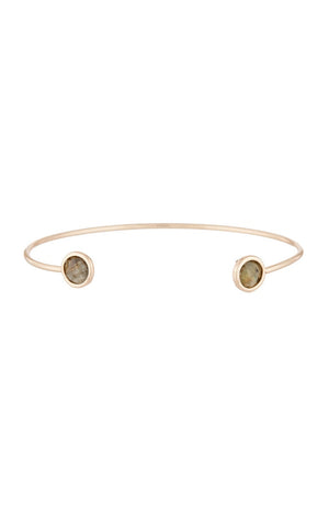 Bracelet Aya - Laiton doré & labradorite