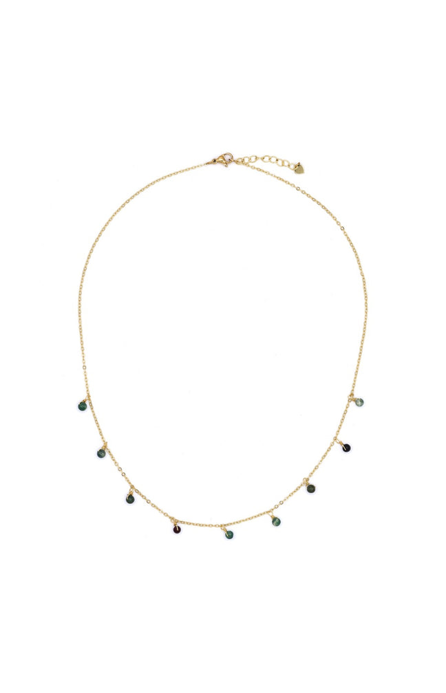 Collier Naili - Laiton doré & agate