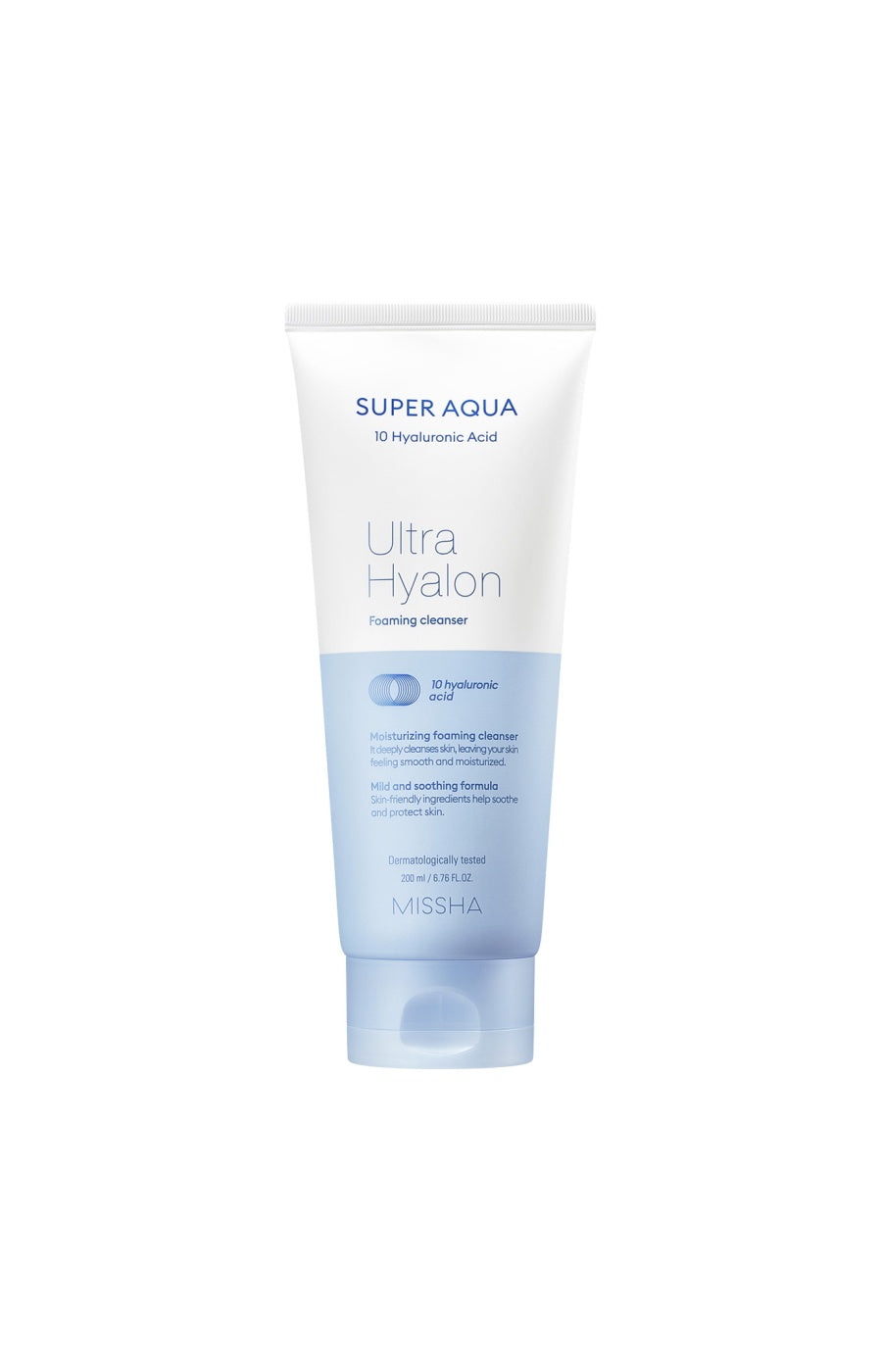 Missha - Mousse nettoyante hydratante - Acide hyaluronique - Peaux normales à sèches