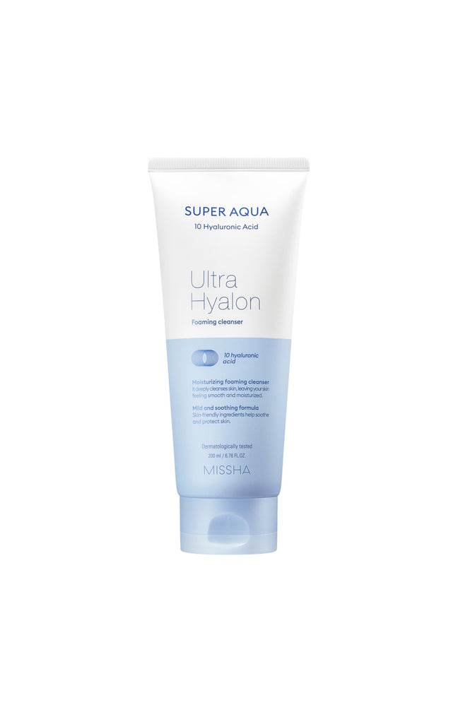 Missha - Mousse nettoyante hydratante - Acide hyaluronique - Peaux normales à sèches