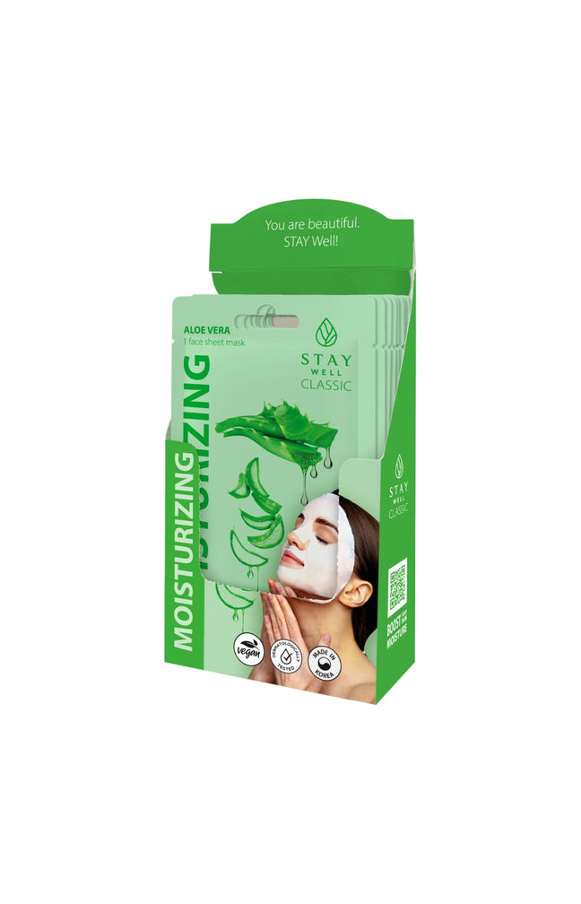 Masques en tissu hydratants - Aloe vera - Visage - 10 unités