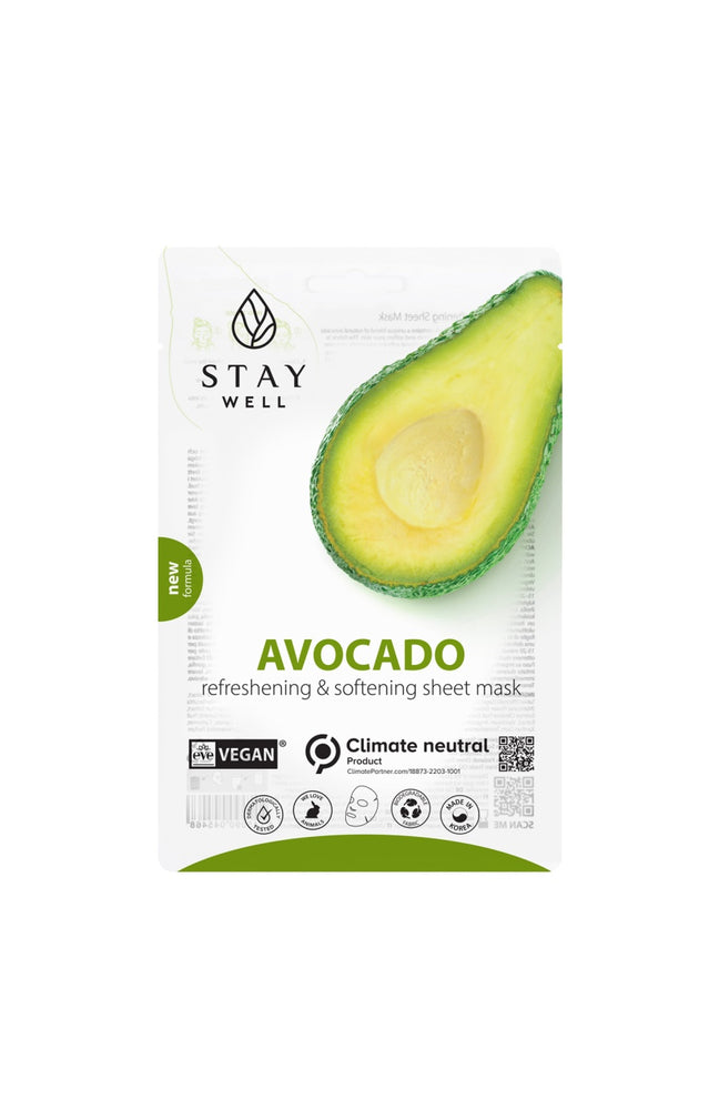 Masque en tissu rafraîchissant - Avocat - Visage - 12 unités