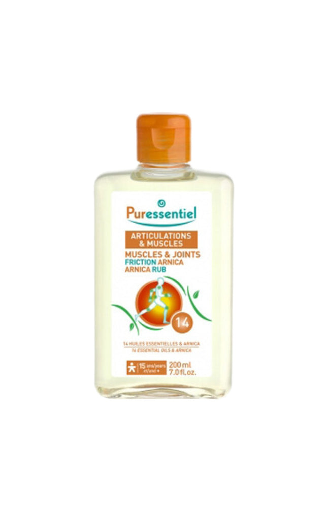 Huile de massage arnica & 14 huiles essentielles -  Articulations & muscles - 200 ml