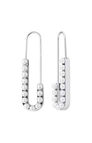 Boucles d'oreilles - Acier & perles