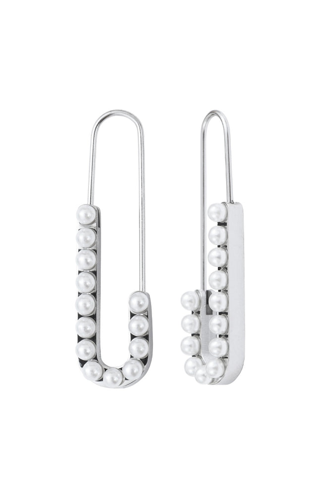 Boucles d'oreilles - Acier & perles
