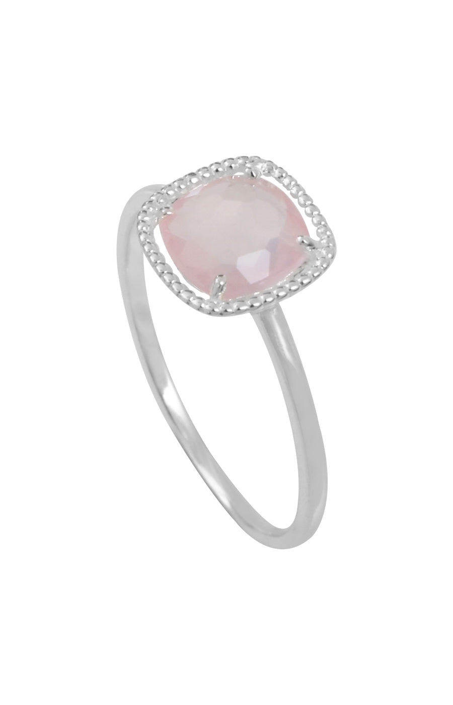 Bague - Argent 925/000 & quartz rose