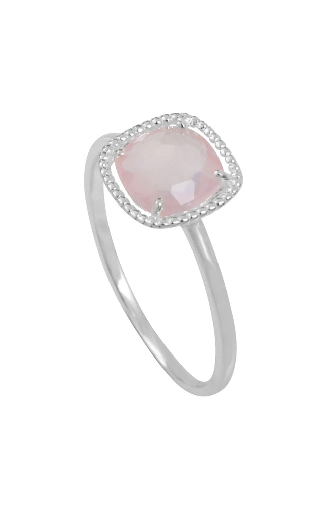 Bague - Argent 925/000 & quartz rose