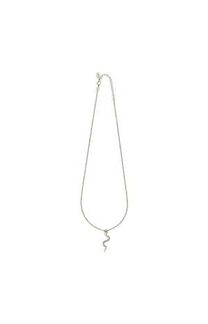 Collier rhodié serpent - Argent 925/1000 & platine
