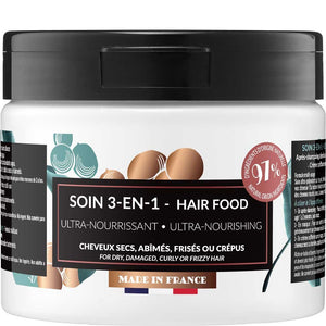 Soin 3-en-1 nourrissant & démêlant - Glycérine, karité & huile d'argan bio - Cheveux secs, abîmés ou crépus - 400 ml