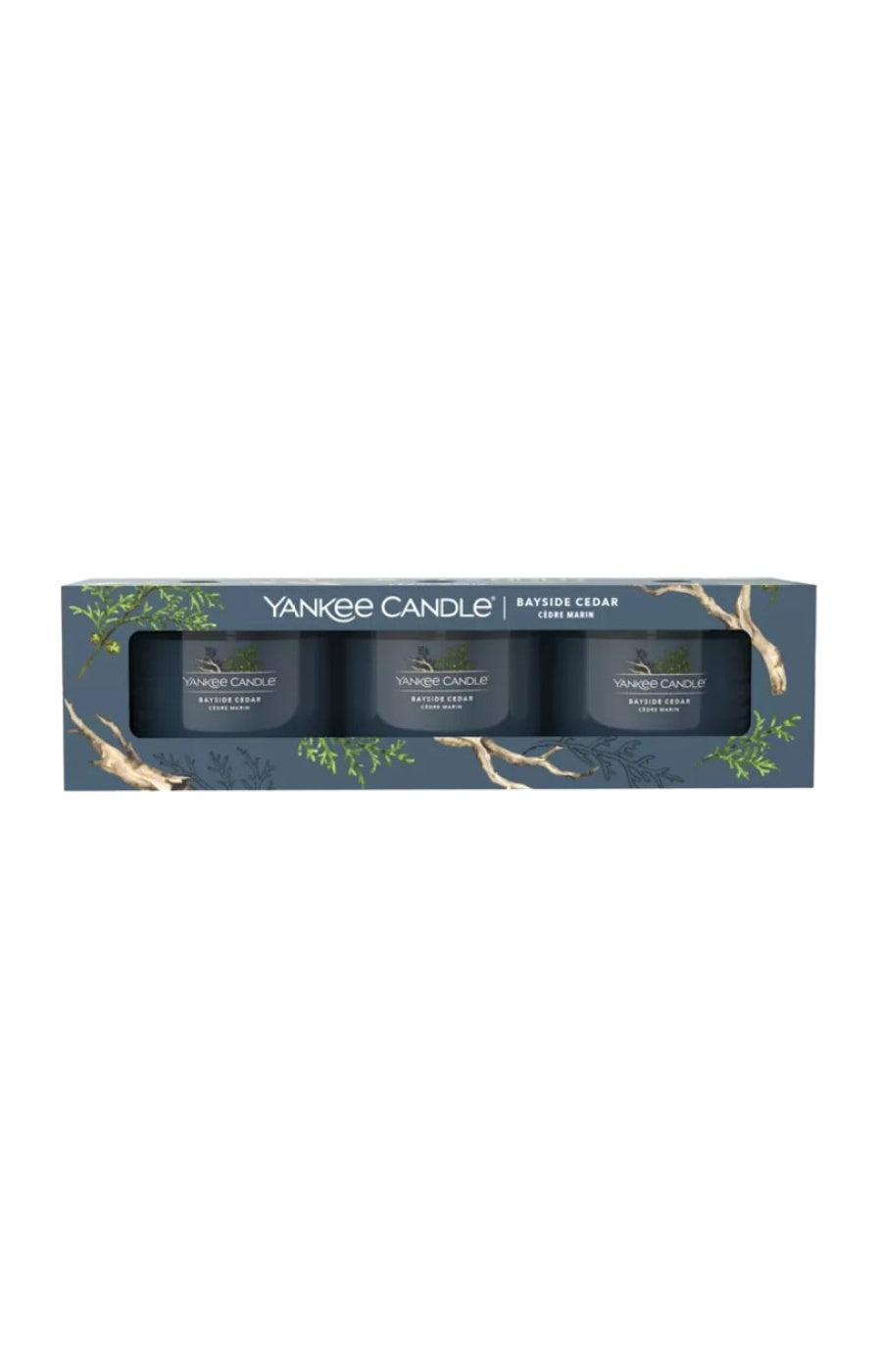 Coffret bougies votives - Cèdre marin - 3 x 37 g