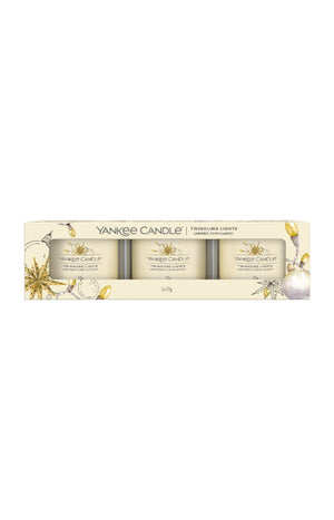 Coffret bougies votives - Lumières scintillantes - 3 x 37 g