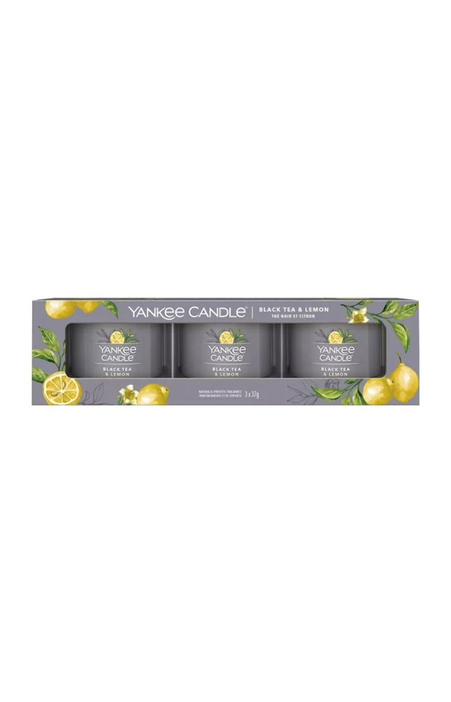 Coffret bougies votives - Thé noir & citron - 3 x 37 g