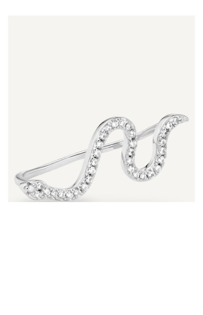 Boucle d'oreille - Baby snake Earring - Laiton plaqué argent 10 microns
