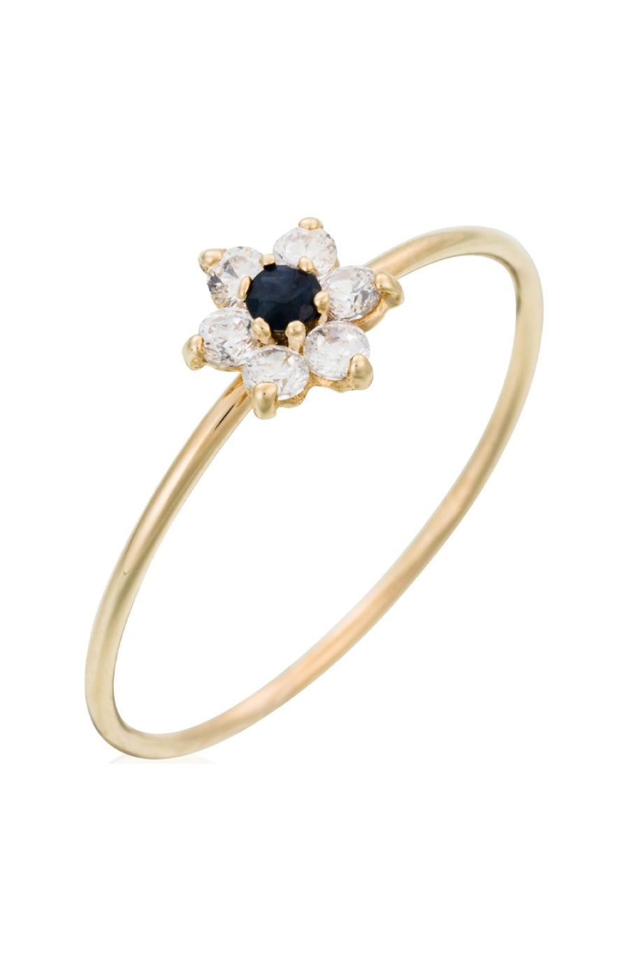 Bague Blue Flower - Or jaune 375/1000 & saphir