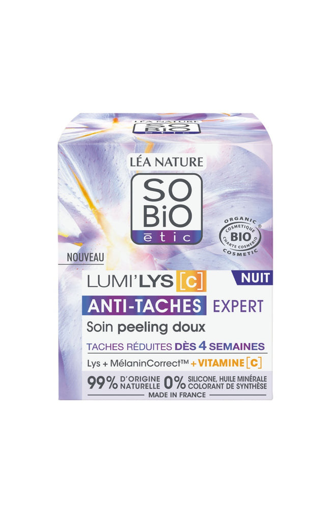Soin peeling de nuit doux - Anti-tâches - Lumi'lys - Visage