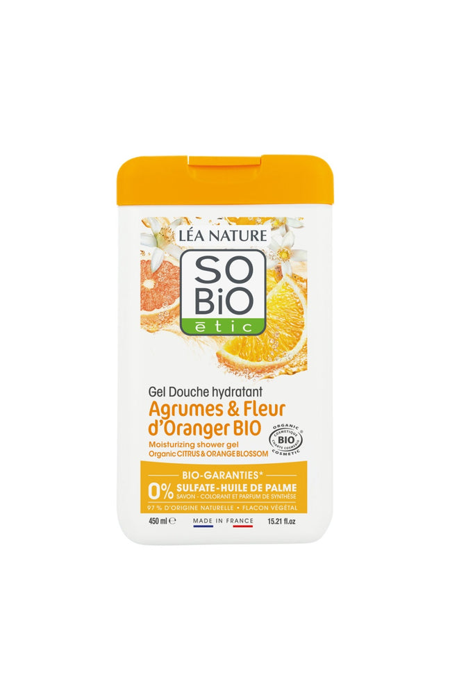 Gel douche bio hydratant - Agrumes & fleur d'oranger - 450 ml