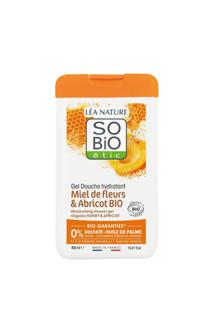 Gels douche bio hydratants - Miel de fleurs & abricot - 2 x 450 ml