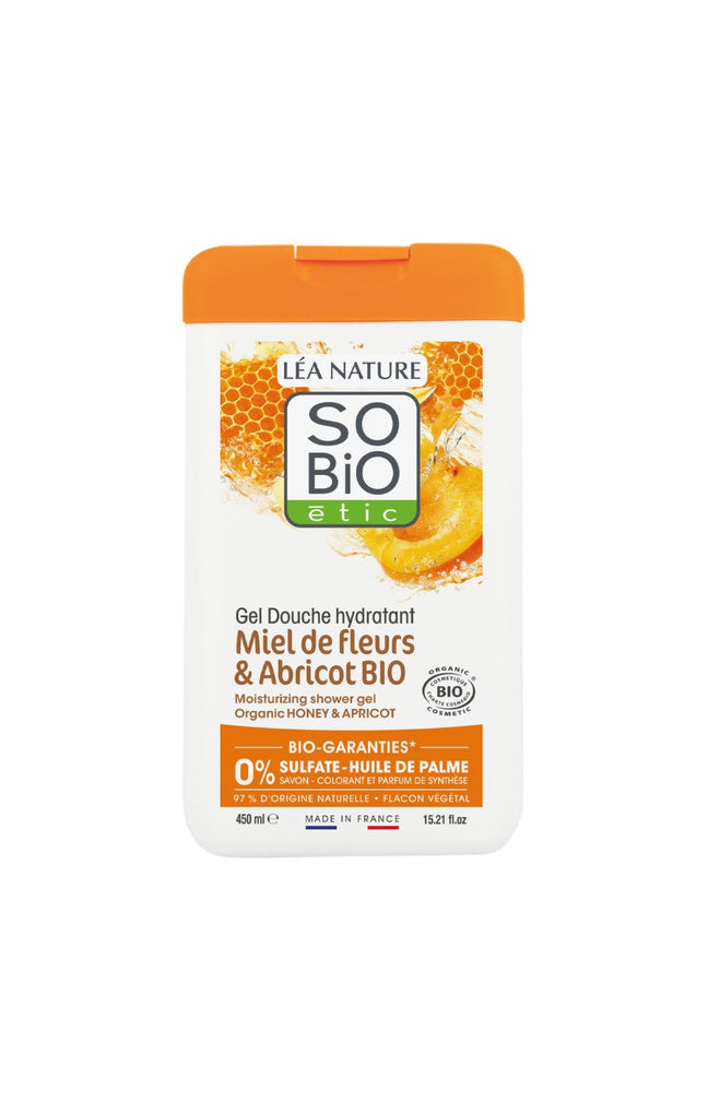 Gels douche bio hydratants - Miel de fleurs & abricot - 2 x 450 ml