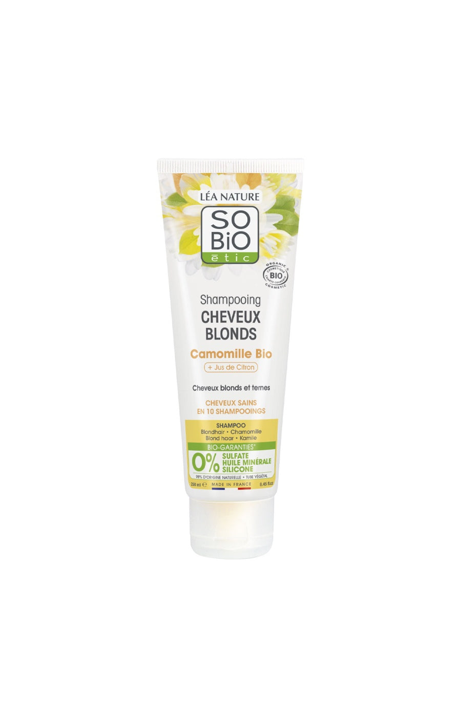 Shampoing réparateur bio - Camomille & jus de citron - Cheveux blonds - 250 ml