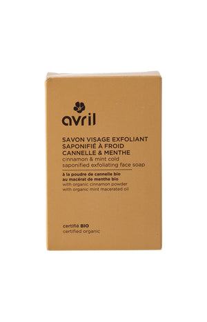 Savon solide exfoliant bio - Cannelle & menthe - Visage - 100 g