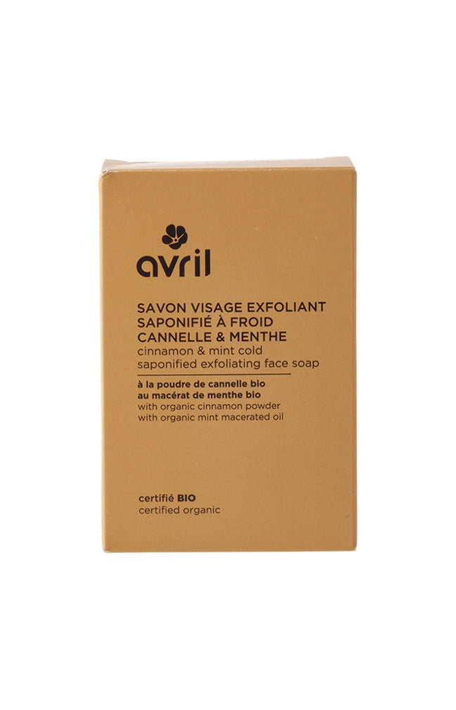 Savon solide exfoliant bio - Cannelle & menthe - Visage - 100 g