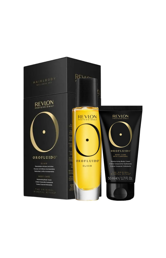Coffret rituel beauté hydratation - Orofluido - Huile d'argan - Cheveux & corps - 2 x 50 ml