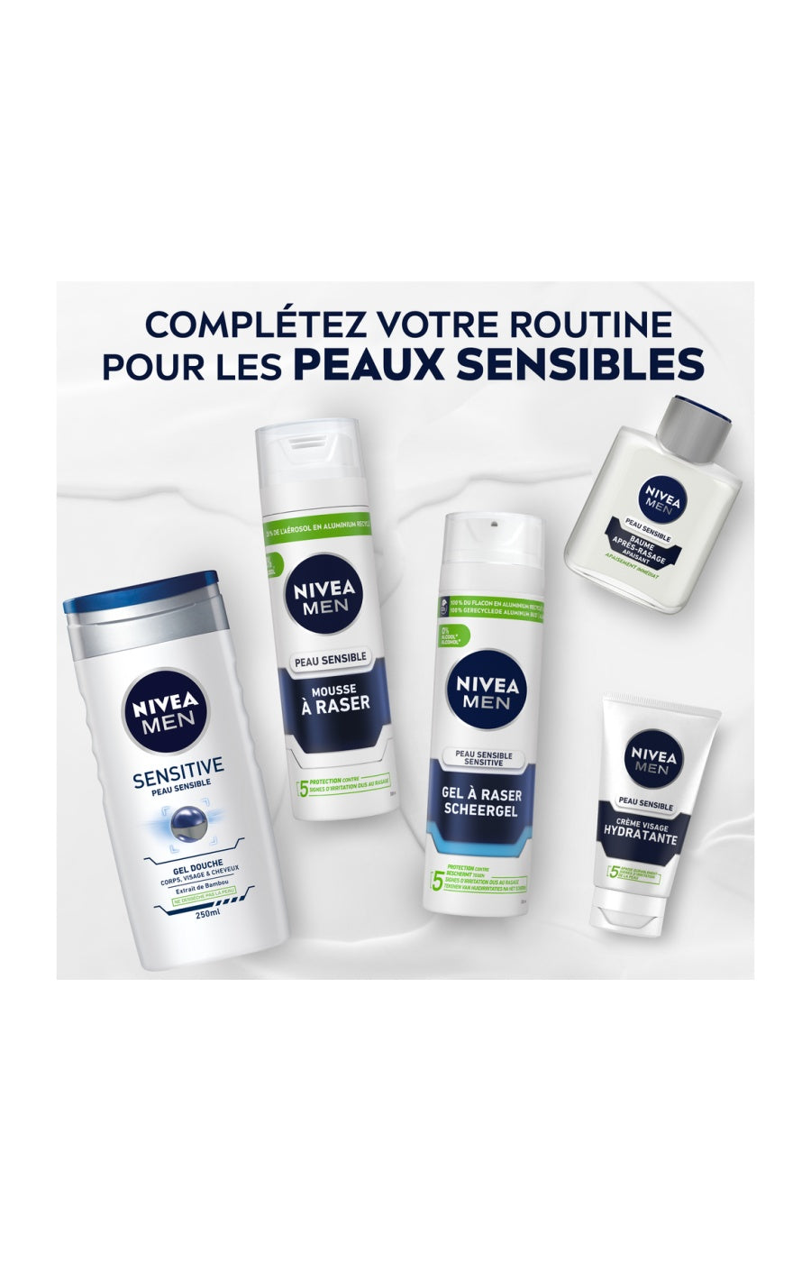 Trousse de toilette - Men Sensitive - Homme - Peaux sensibles - 4 produits