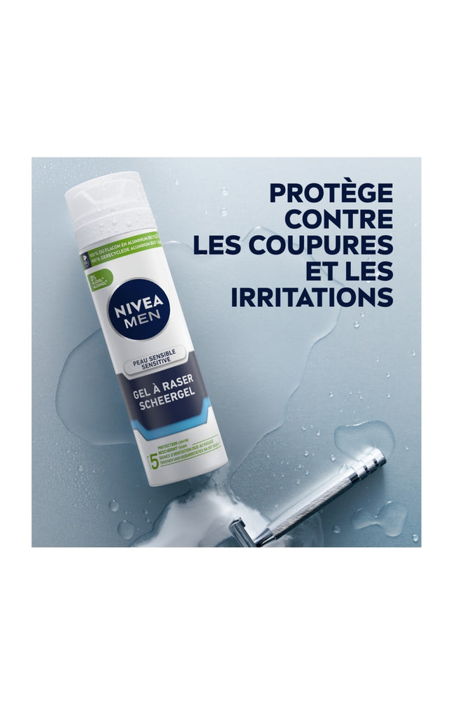 Gel à raser - Peaux sensibles - Homme - 200 ml