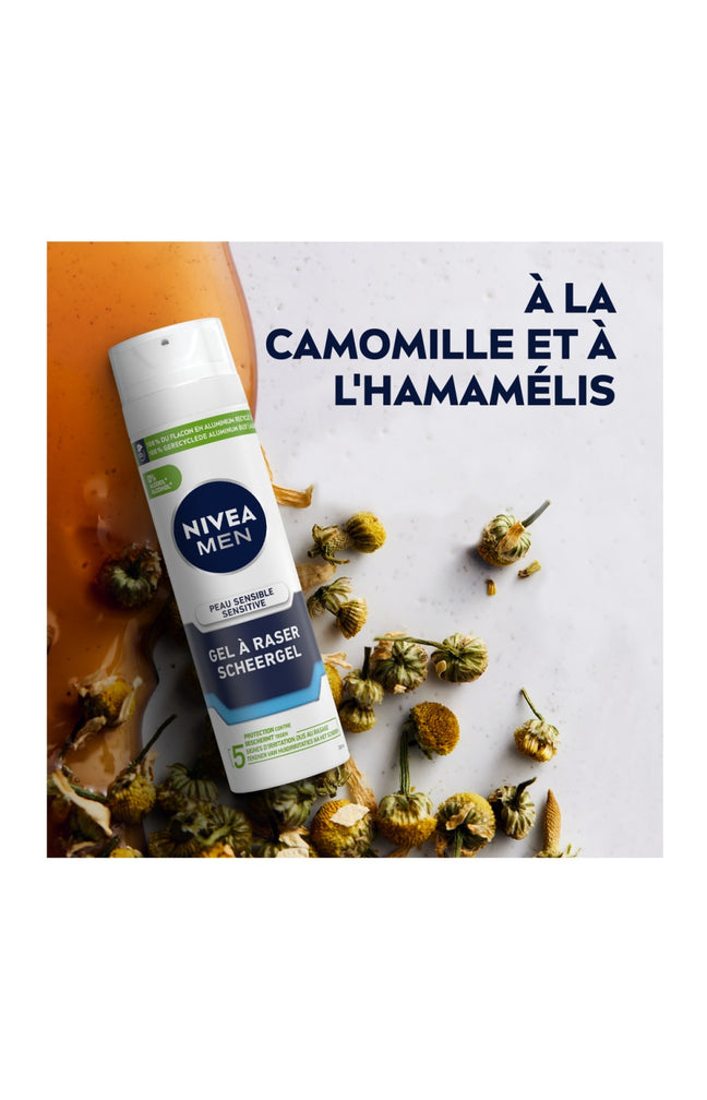 Gel à raser - Peaux sensibles - Homme - 200 ml