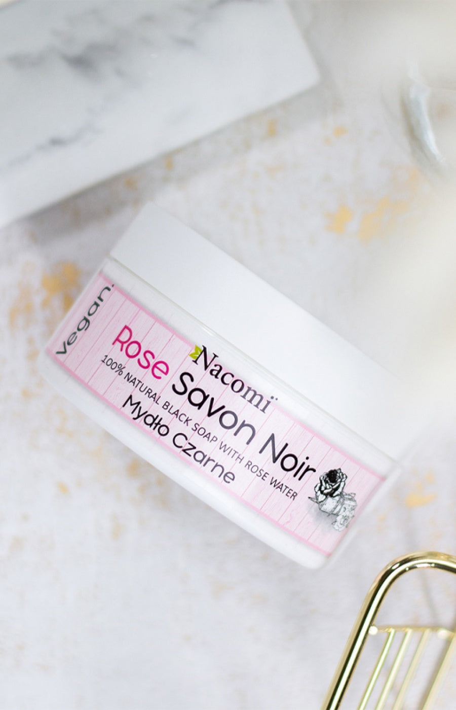 Savon noir anti-rougeurs - Eau de rose - Visage & corps - 125 g