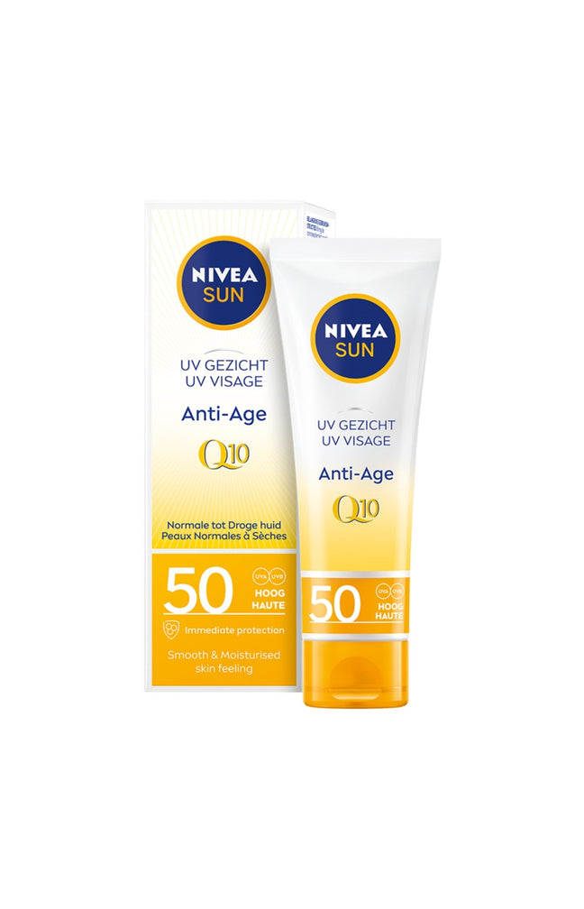 Crème solaire anti-âge  SPF 50 - Q10 - Visage - 50 ml