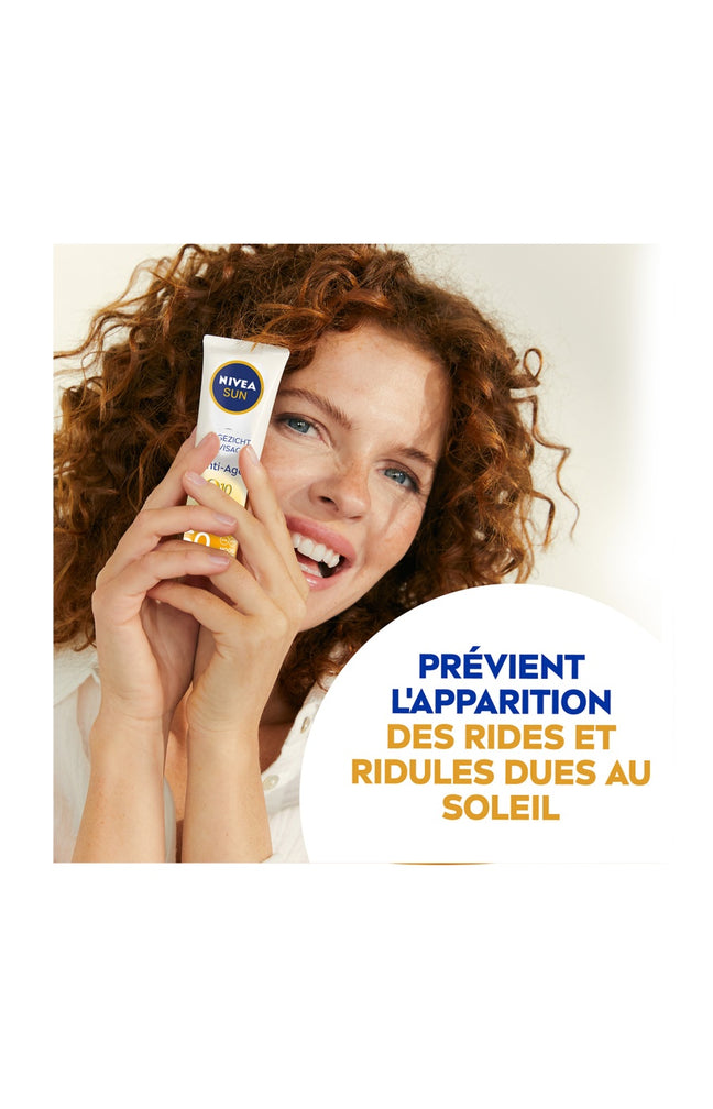 Crème solaire anti-âge  SPF 50 - Q10 - Visage - 50 ml