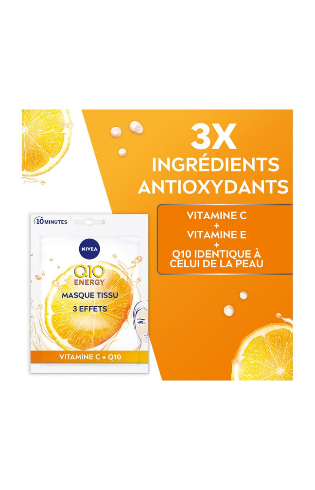 Masque tissu anti-oxydant - Q10 Energy - Visage