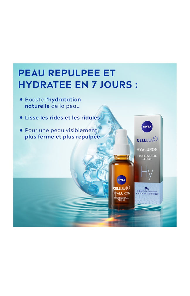 Sérum hydratant - Acide hyaluronique - Cellular Professional - Visage