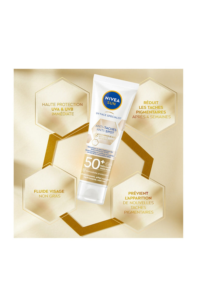 Fluide solaire anti-taches SPF 50+ - Luminous 630 - Visage - 40 ml
