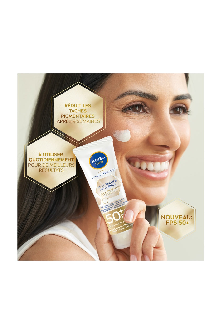 Fluide solaire anti-taches SPF 50+ - Luminous 630 - Visage - 40 ml