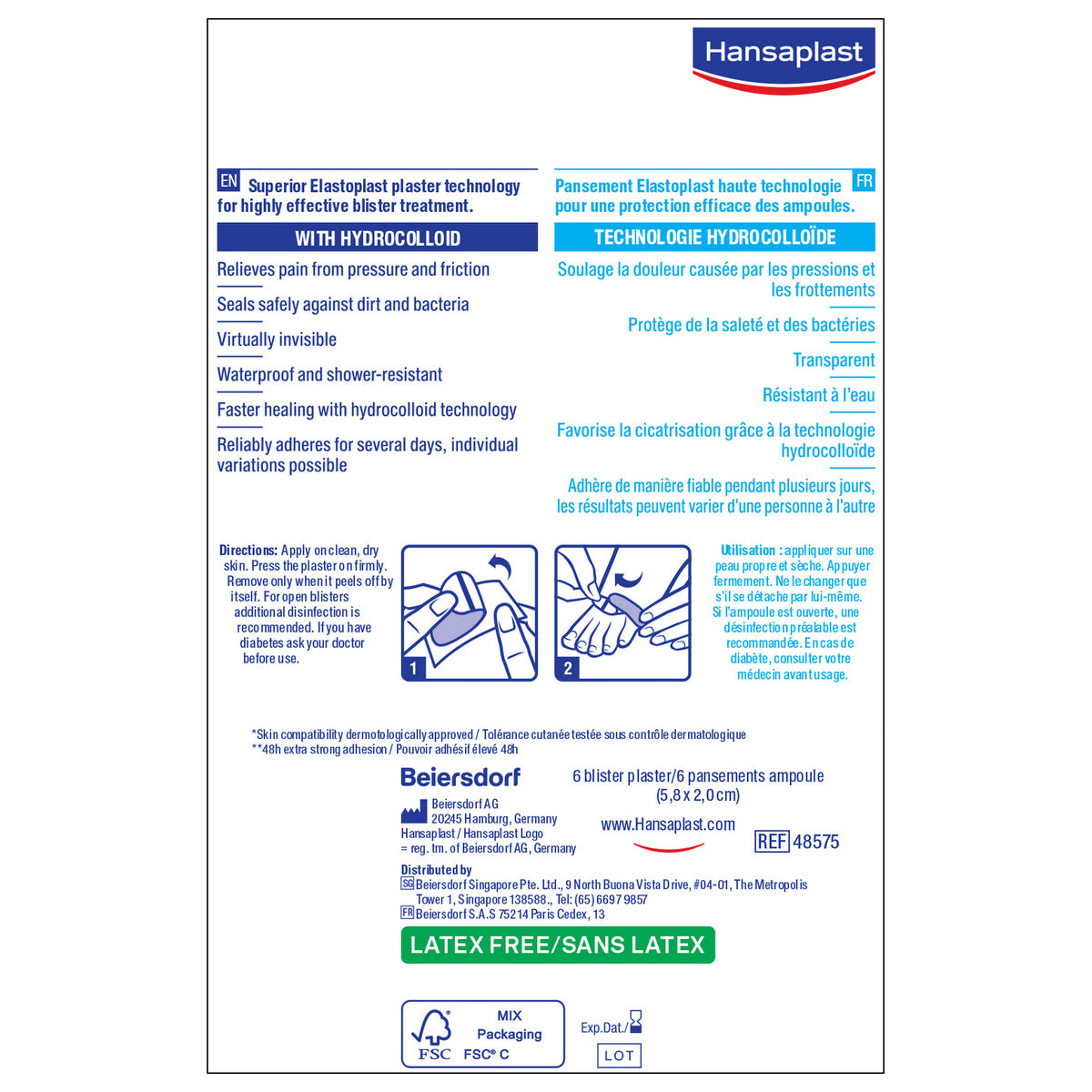 Pansements spécial ampoules - Petit format - 2 x 6 unités