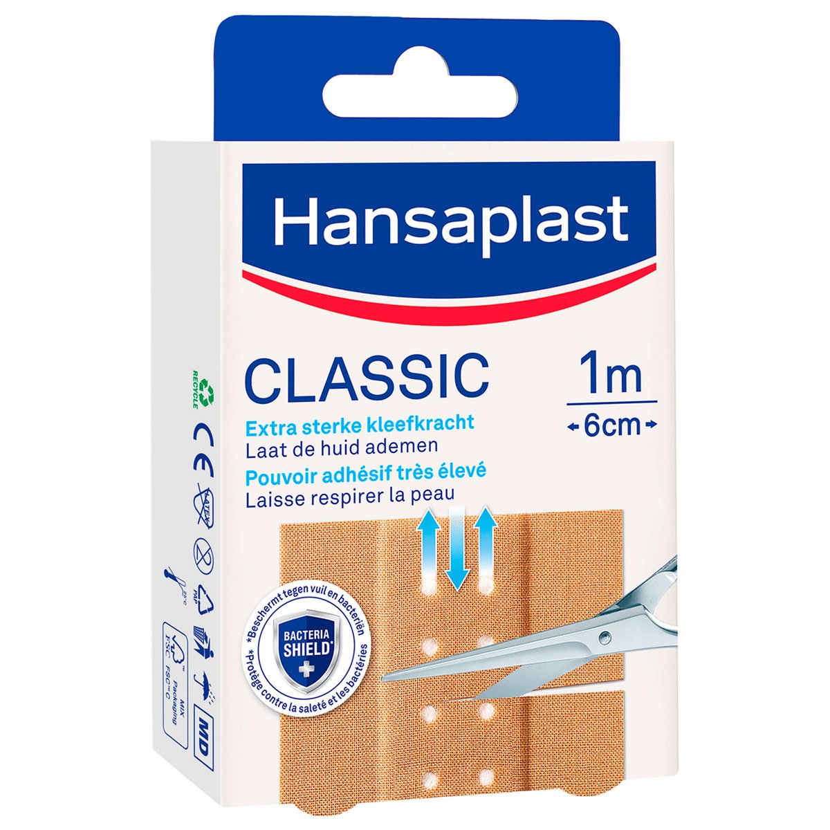 Bandes de pansements flexibles - Classic - 1 m x 6 cm