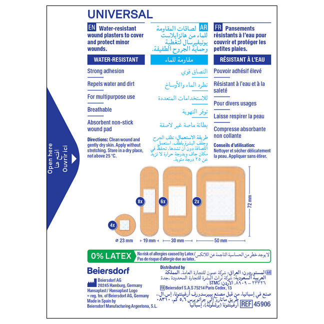 Pansements waterproof - Universal - 2 x 20 unités