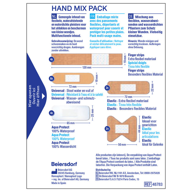 Pansements multiusage spécial mains - Waterproof - 20 unités