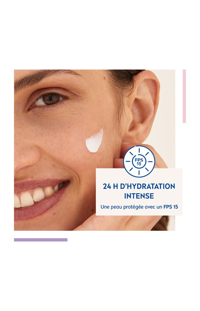 Crème de jour fraîcheur & hydratant 24h SPF 15 - Vitamine E - 50 ml