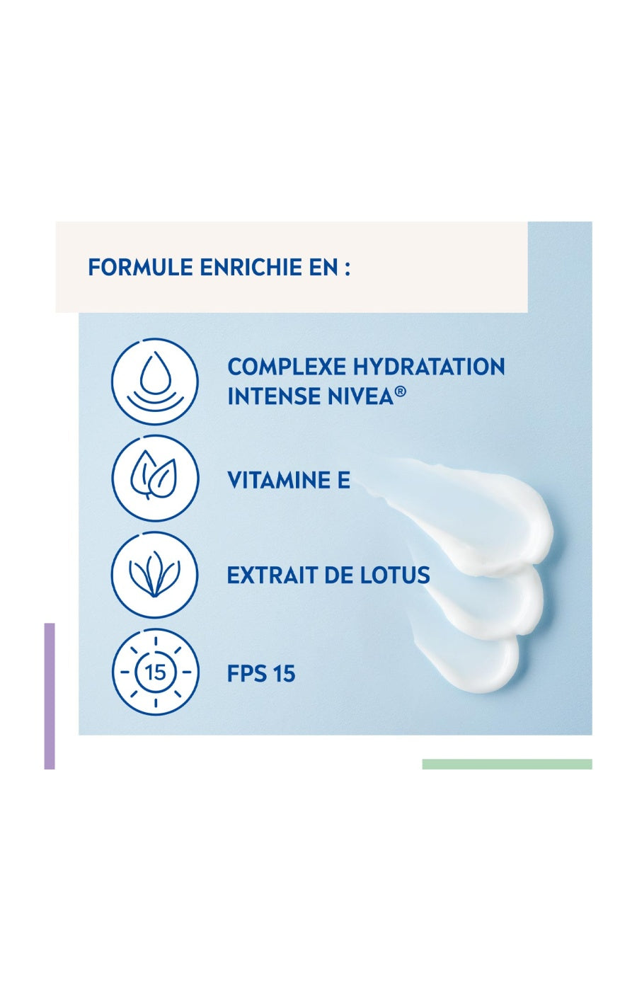 Crème de jour fraîcheur & hydratant 24h SPF 15 - Vitamine E - 50 ml