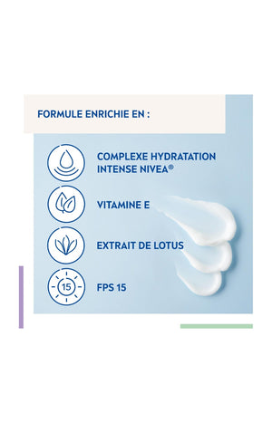 Crème de jour fraîcheur & hydratant 24h SPF 15 - Vitamine E - 50 ml