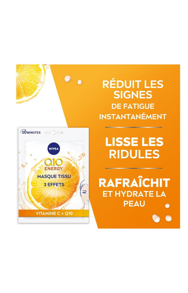 Masque tissu anti-oxydant - Q10 Energy - Visage